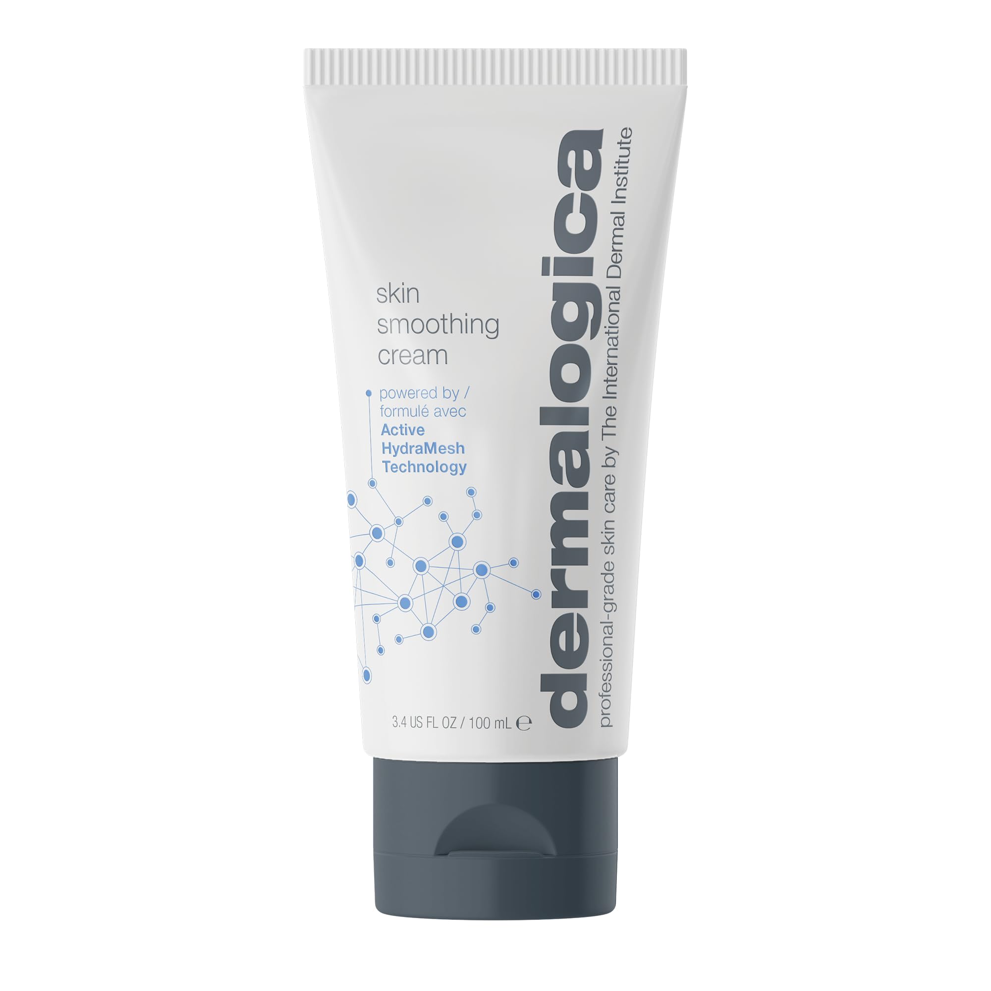 Dermalogica Skin Smoothing Cream bottle showcases premium packaging for daily hydration.