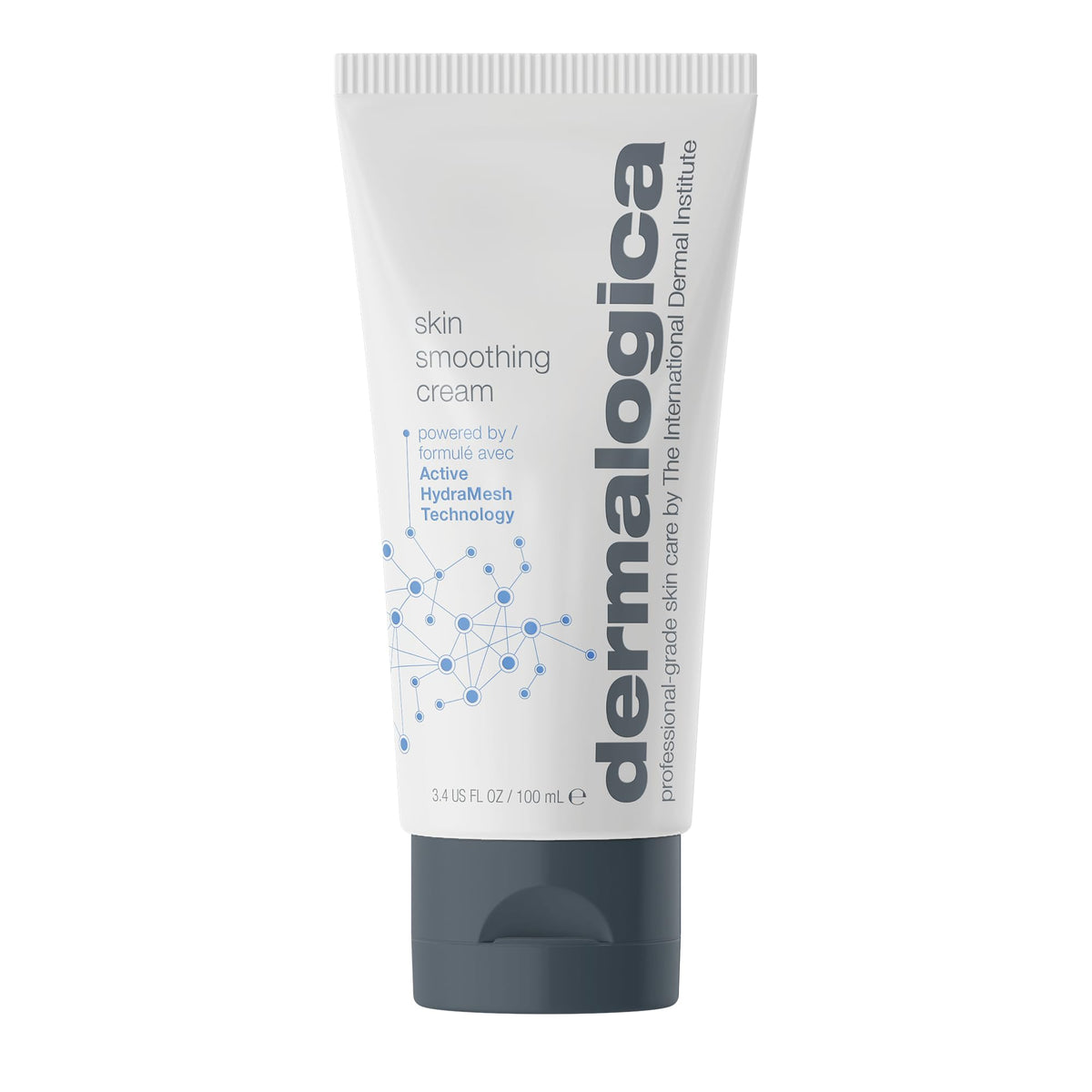 Dermalogica Skin Smoothing Cream bottle showcases premium packaging for daily hydration.