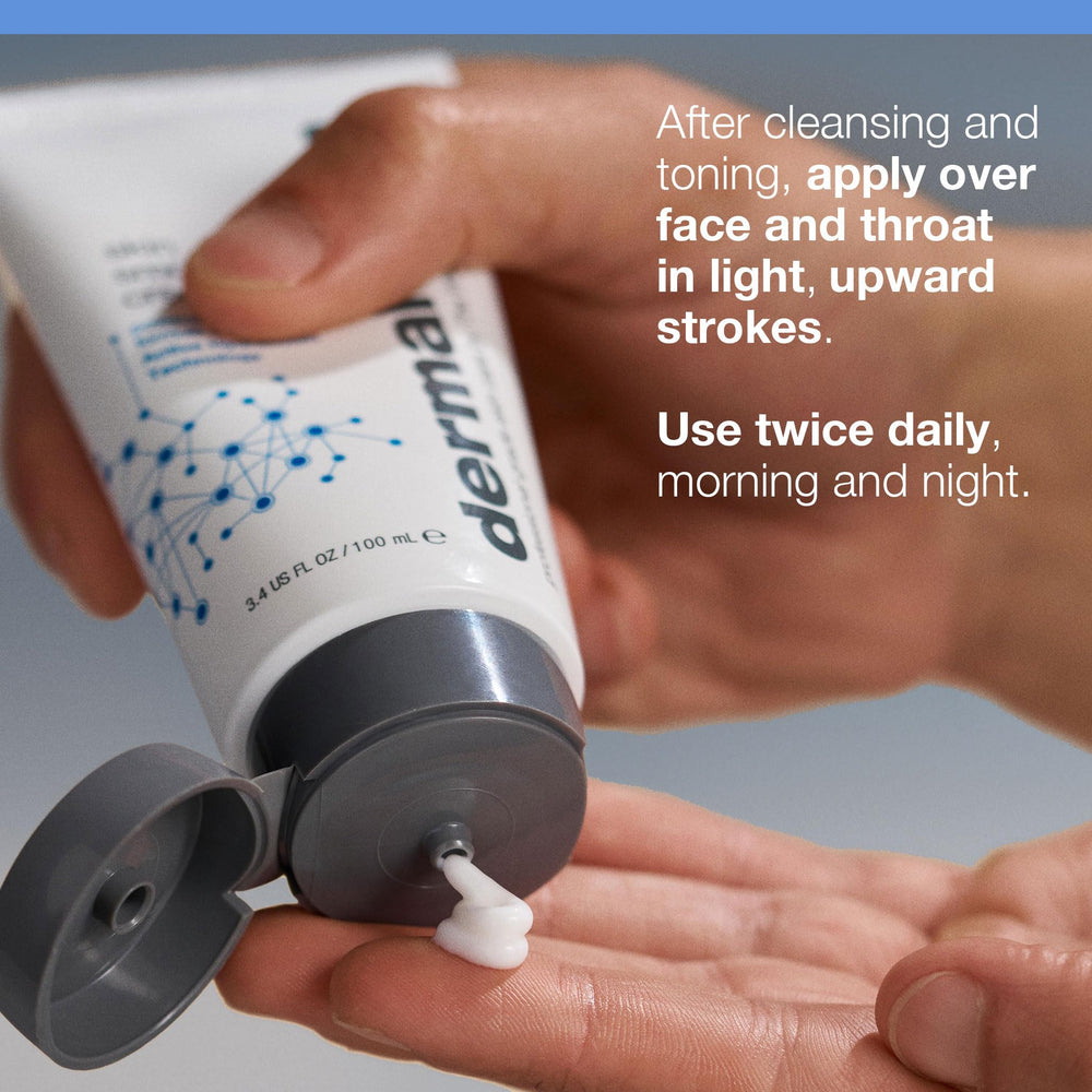 Dermalogica Skin Smoothing Cream hyaluronic complex page shows lasting surface hydration.