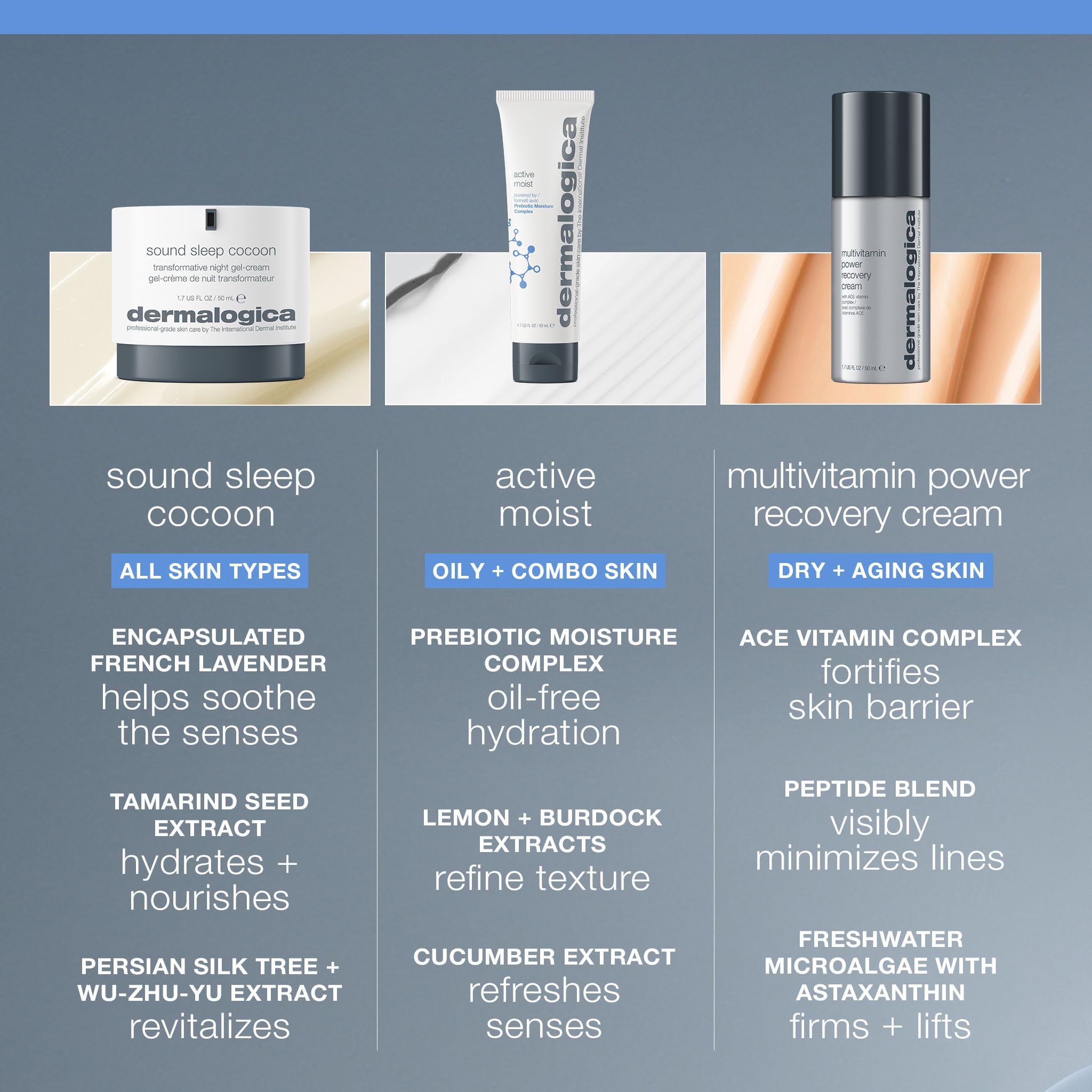 Dermalogica Sound Sleep Cocoon application hands showing smooth spread for night-time nourishment.