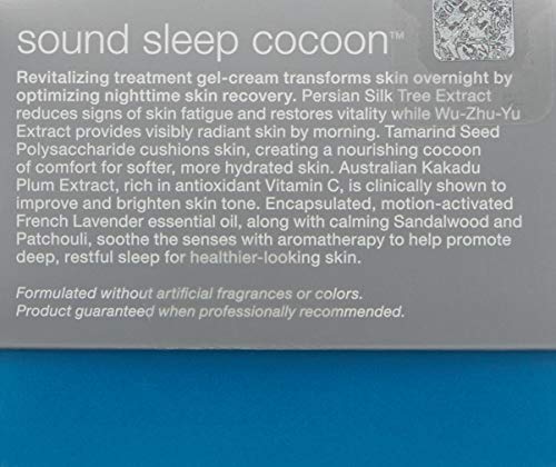 Dermalogica Sound Sleep Cocoon texture closeup highlights gel-cream consistency for restful night care.