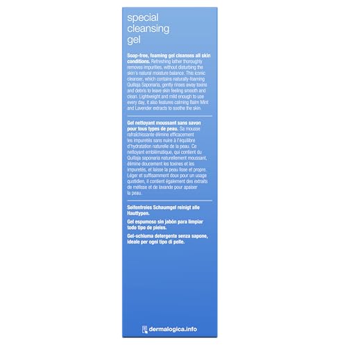 Dermalogica Special Cleansing Gel dirt oil removal shows thorough cleansing without drying
