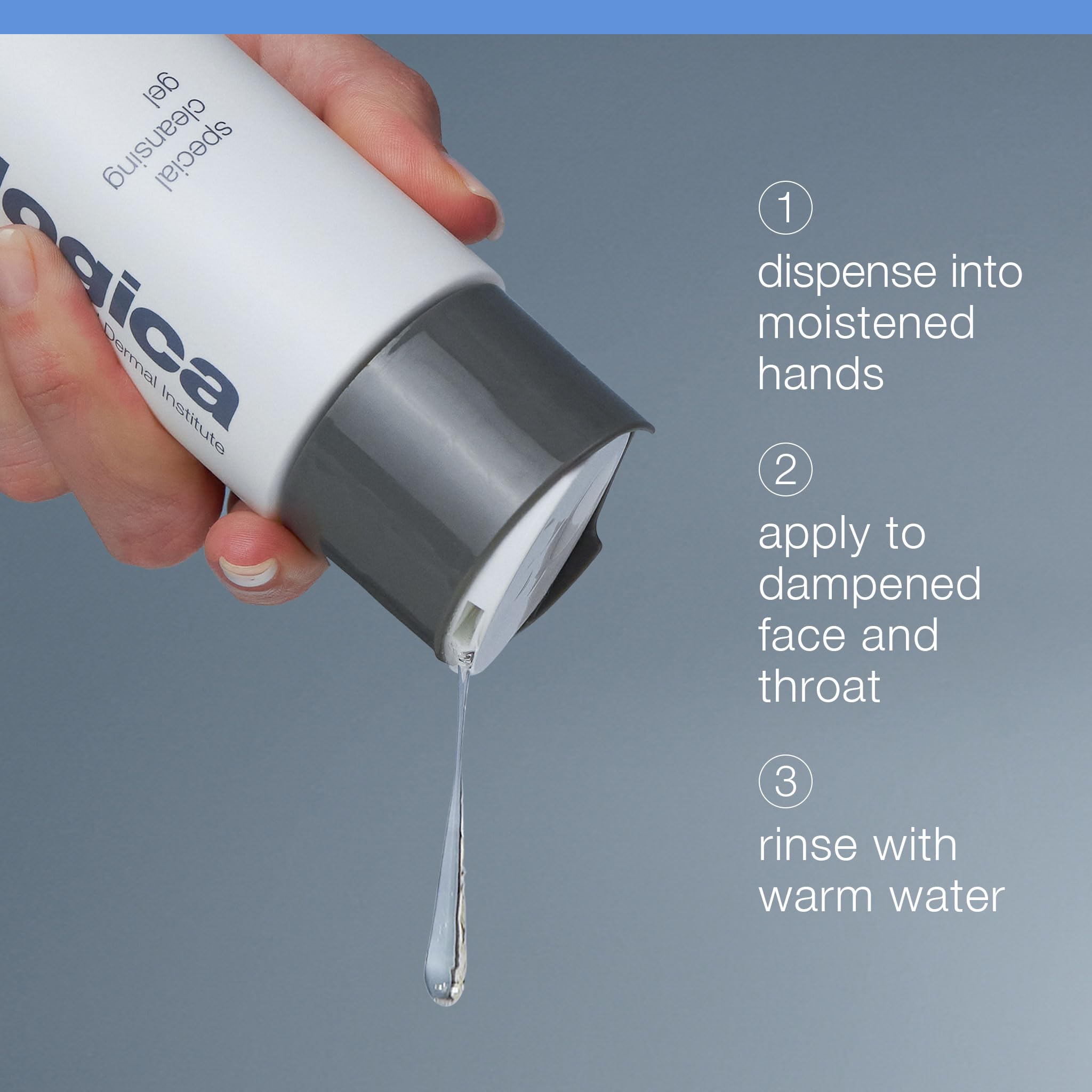Dermalogica Special Cleansing Gel lavender mint visuals signaling soothing cleanse.