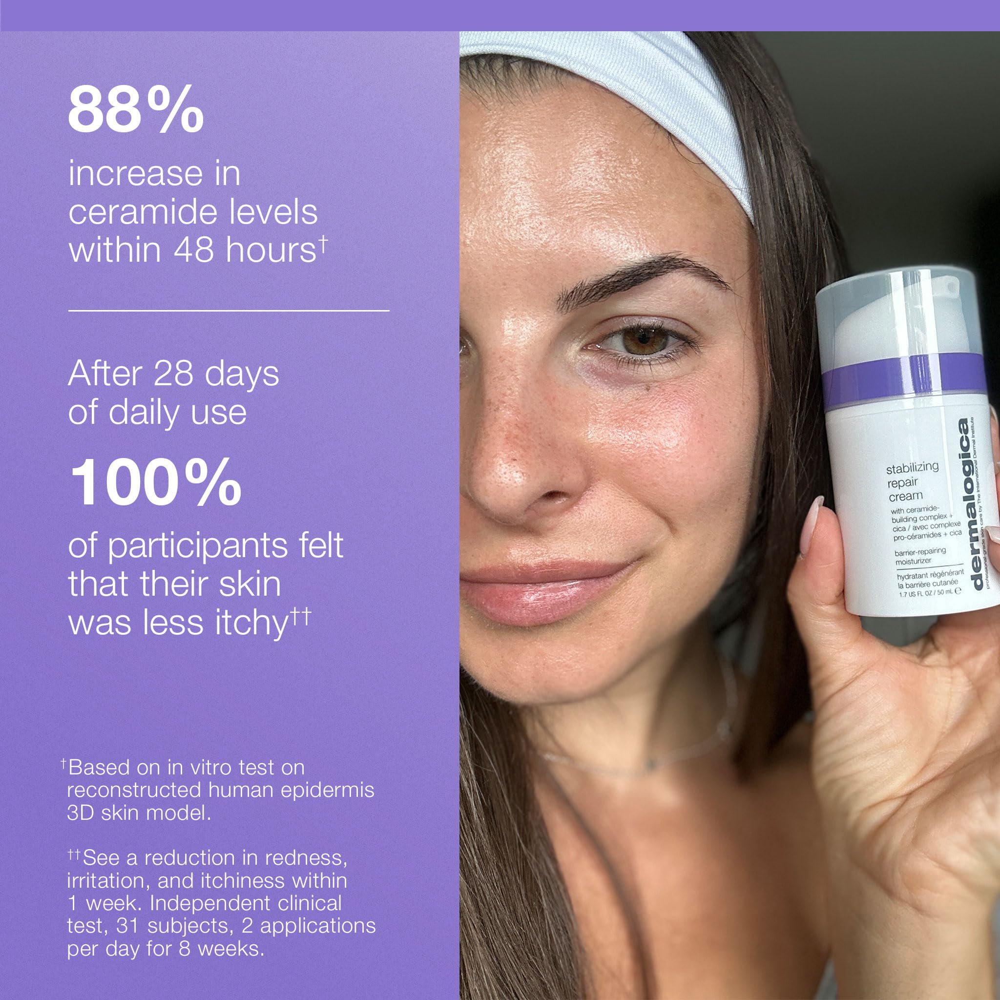 Dermalogica Stabilizing Repair Cream application guide for morning and night use