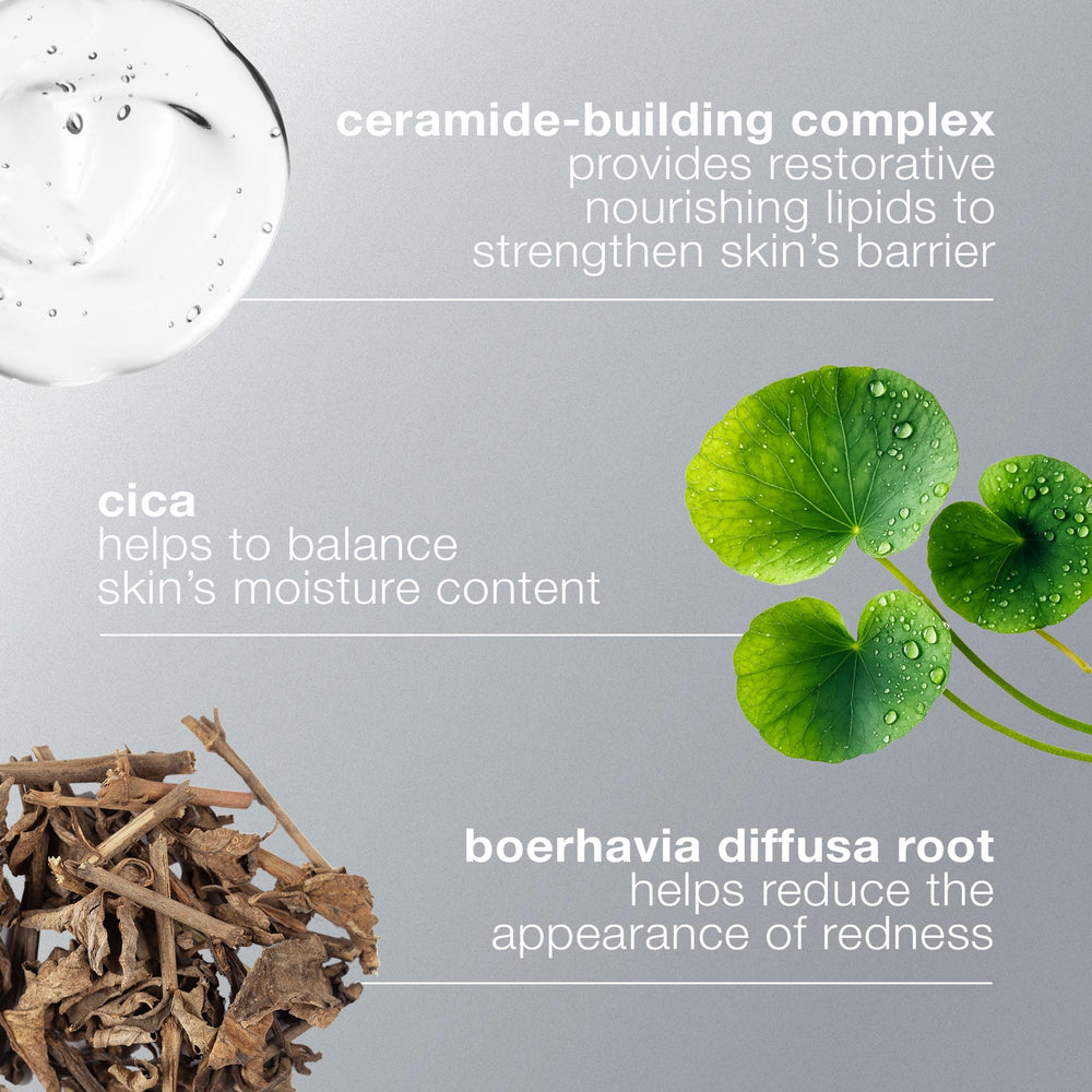 Dermalogica Stabilizing Repair Cream applied to face and neck demonstrates daily comfort.
