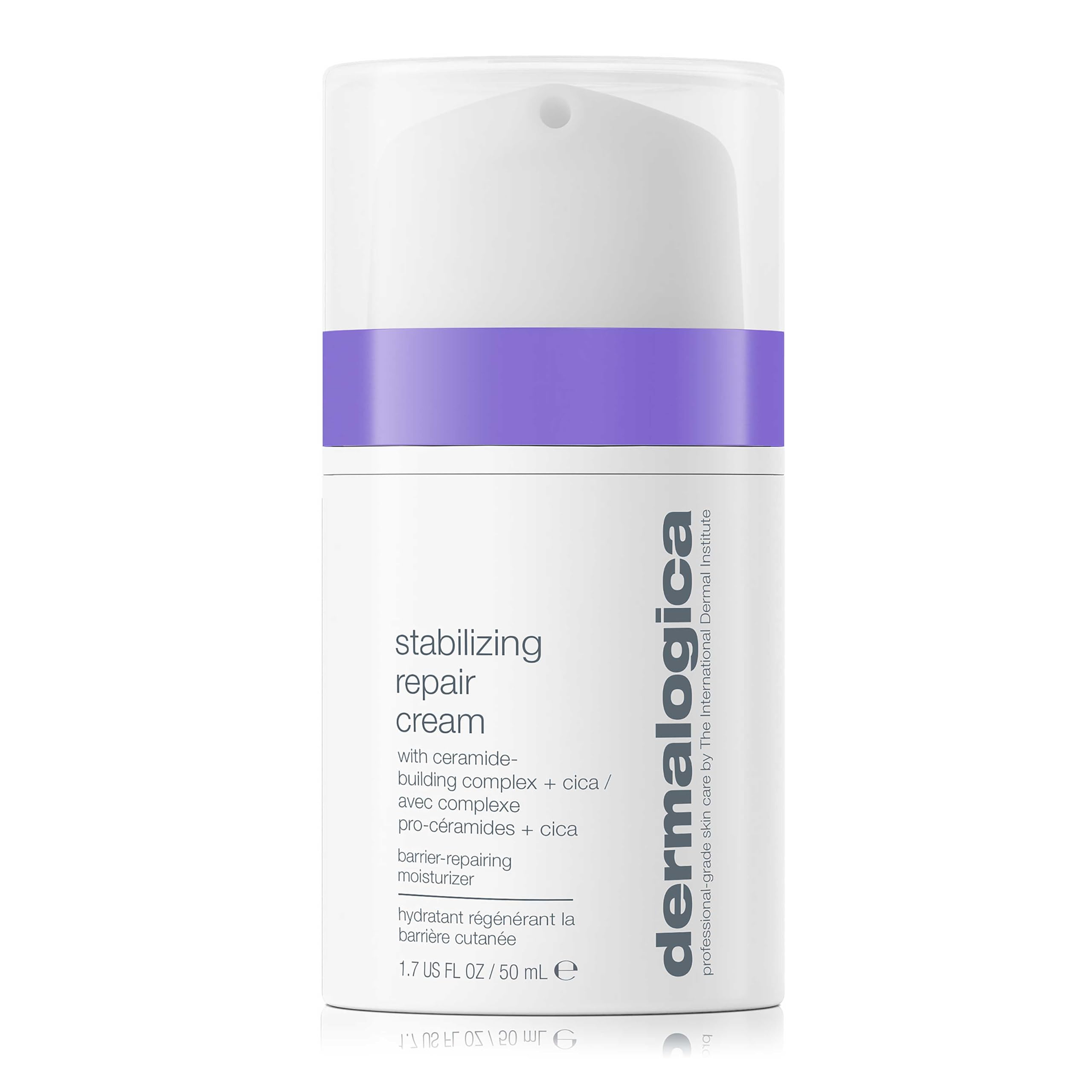 Dermalogica Stabilizing Repair Cream jar close-up showing rich texture for sensitive skin comfort