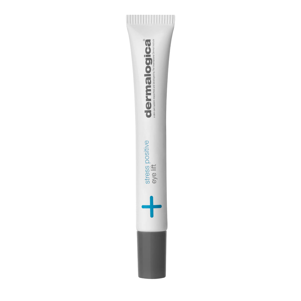 Dermalogica Stress Positive Eye Lift Mask jar ready for cooling under-eye refresh.
