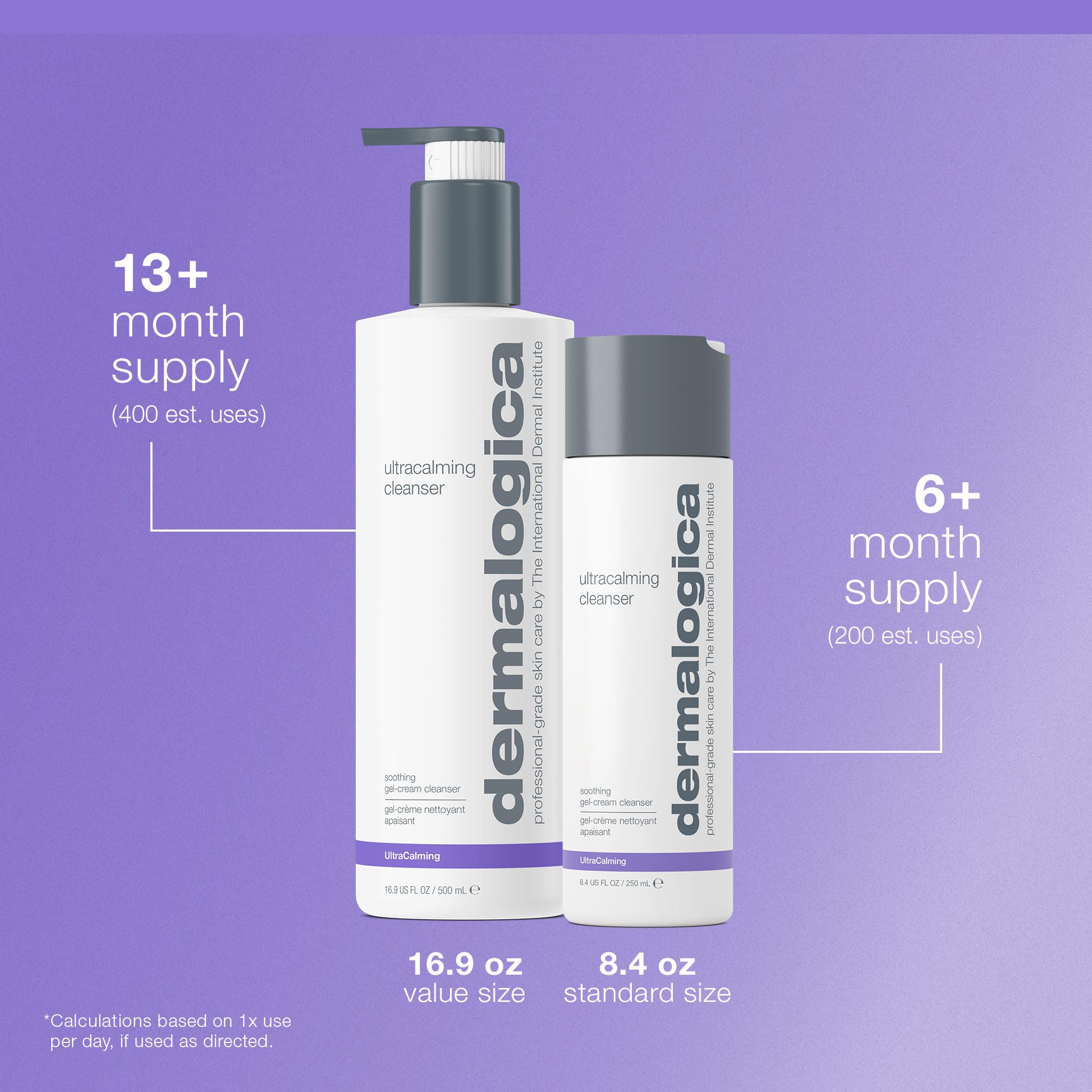 Dermalogica Ultracalming Cleanser sensitive skin label signals gentle formula for irritation-free use