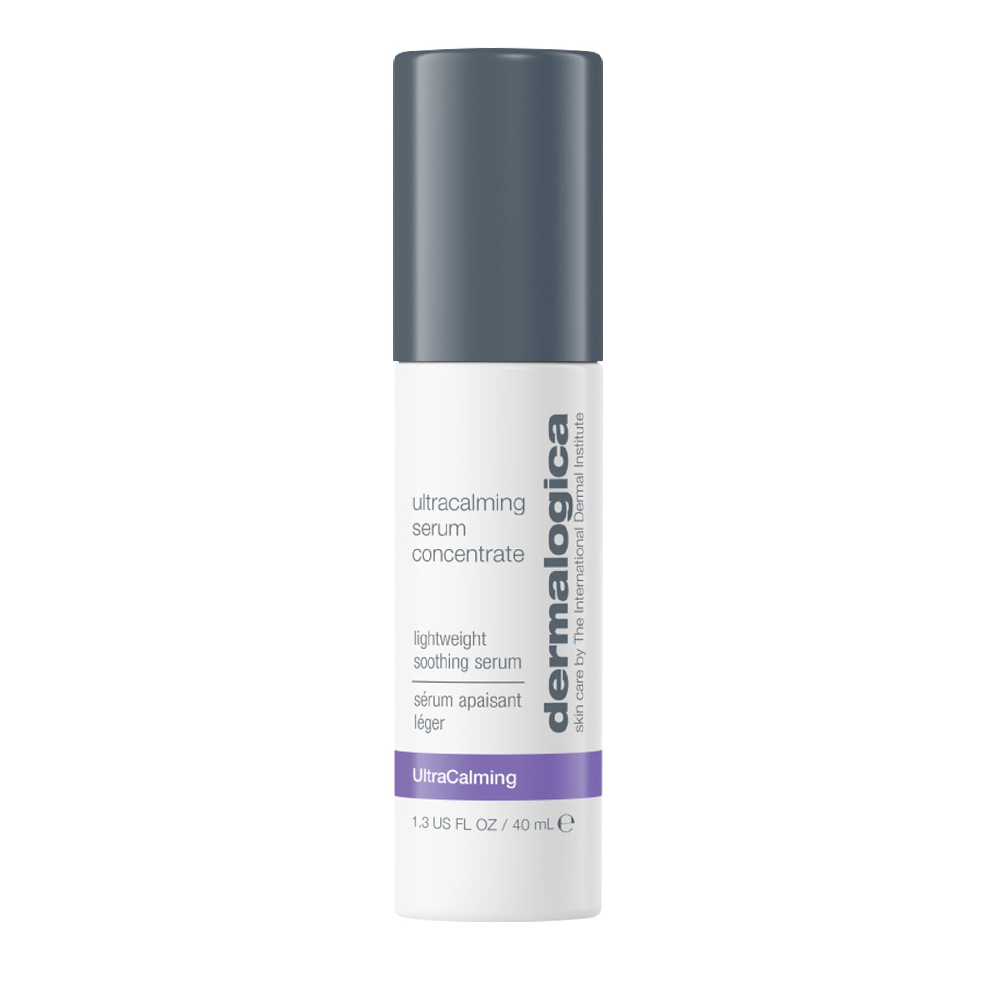 Dermalogica Ultracalming Serum Concentrate bottle promotes calm, soothed skin.
