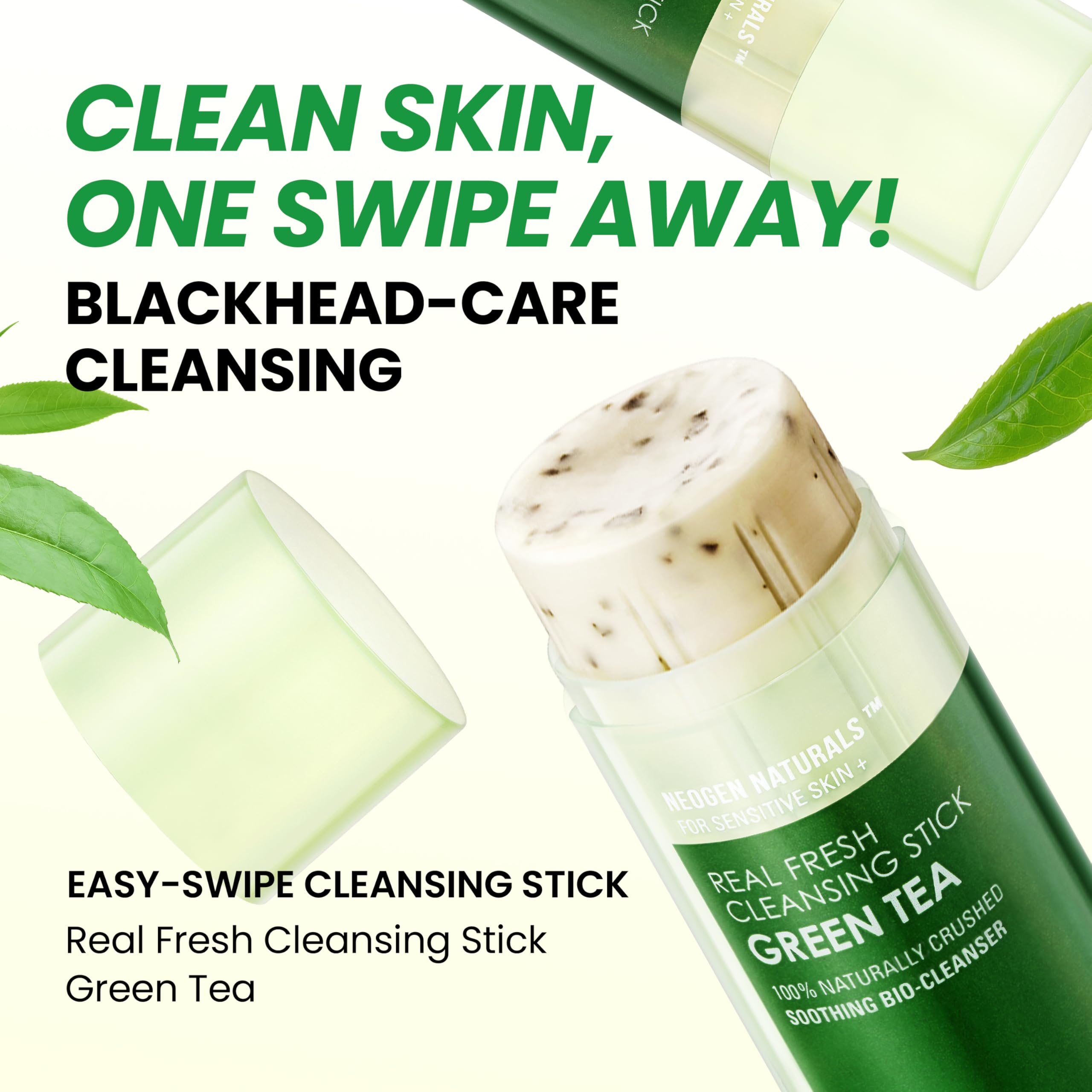 DERMALOGY cleansing-stick balm-to-foam texture creates a refreshing cleanse with skin-friendly foam.