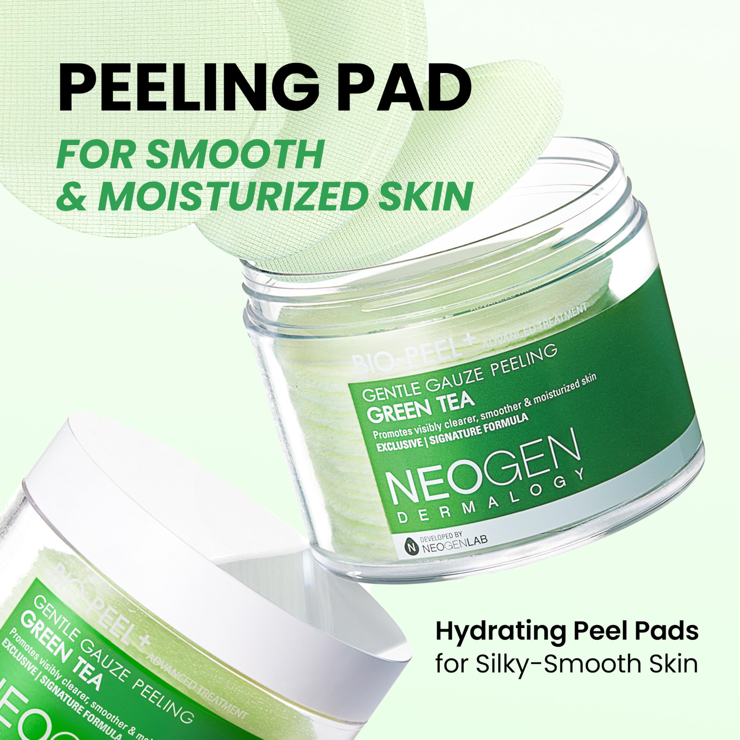DERMALOGY Bio-Peel Gauze Pads closeup shows textured gauze for dual exfoliation.