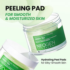 DERMALOGY Bio-Peel Gauze Pads closeup shows textured gauze for dual exfoliation.