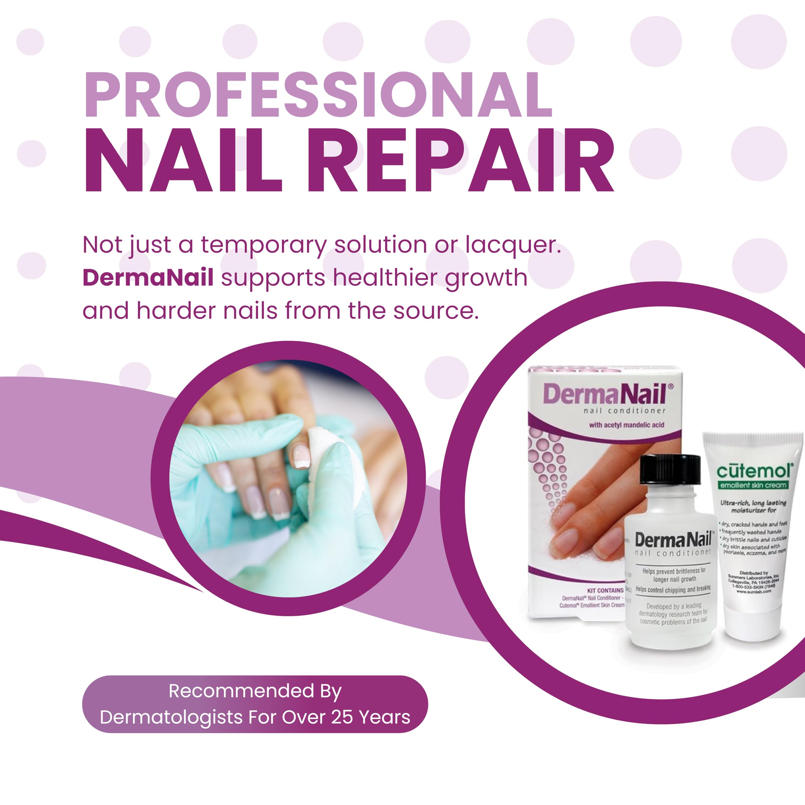 DermaNail Cutemol application demonstrates hydrating cuticle care