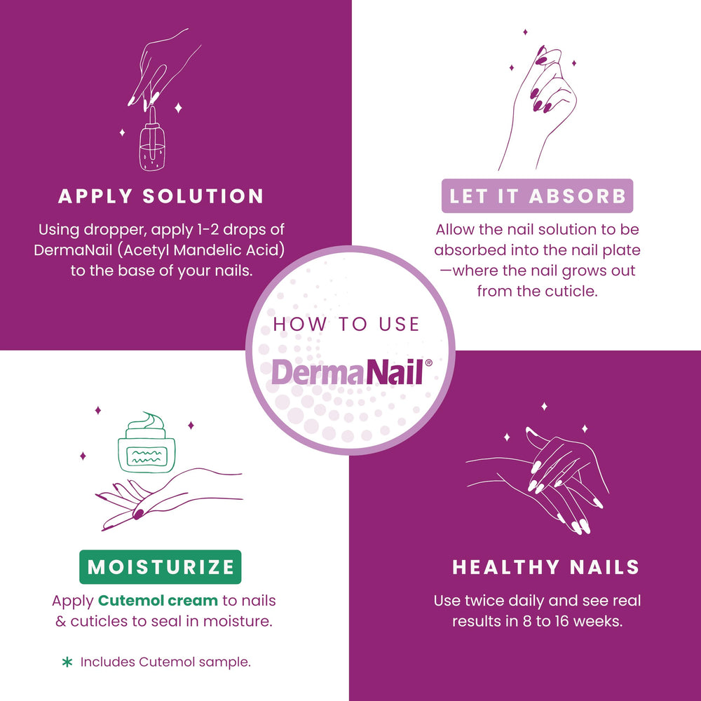 DermaNail nails close-up shows thicker, healthier-looking growth potential