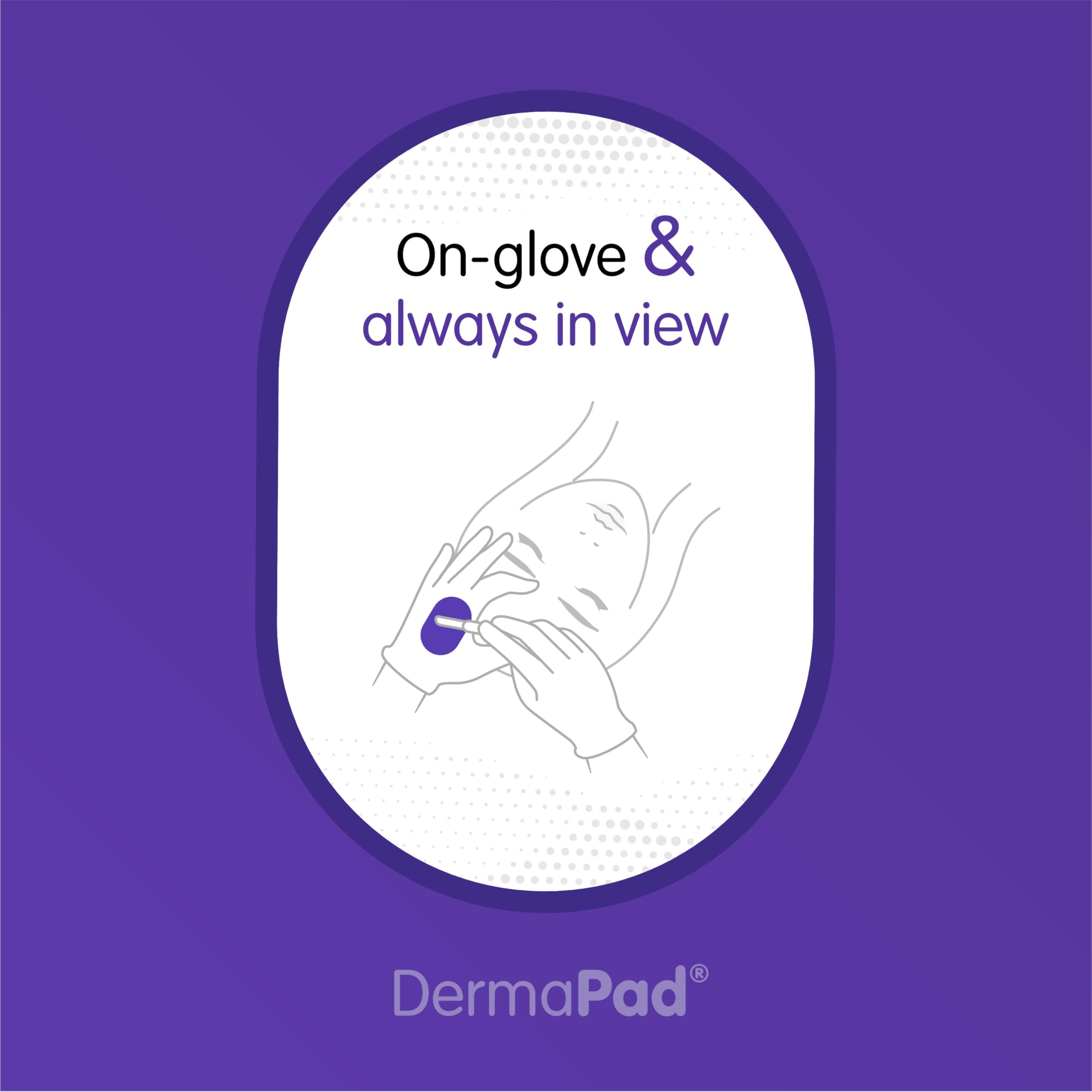 Dermapad's soft texture collects debris and vellus hair during treatment.
