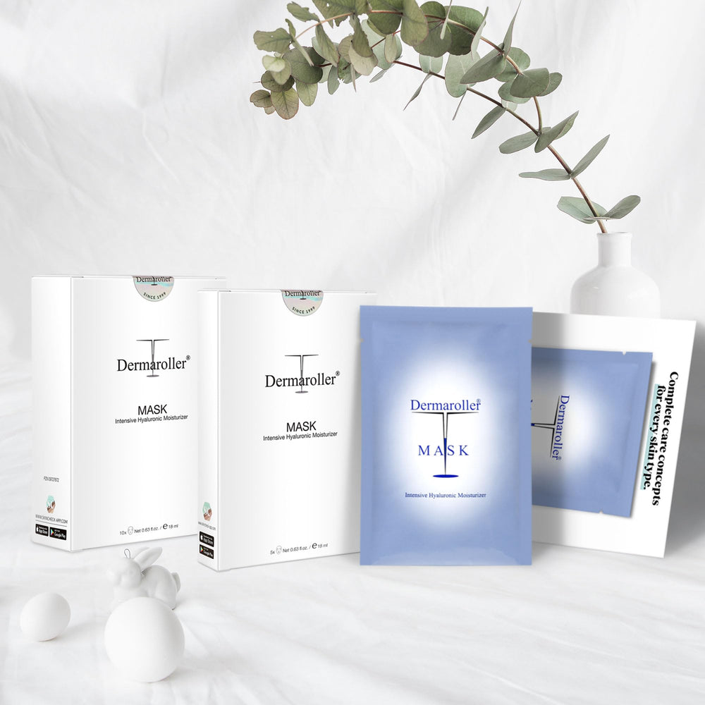 Dermaroller cooling sheet provides soothing regeneration after treatment.