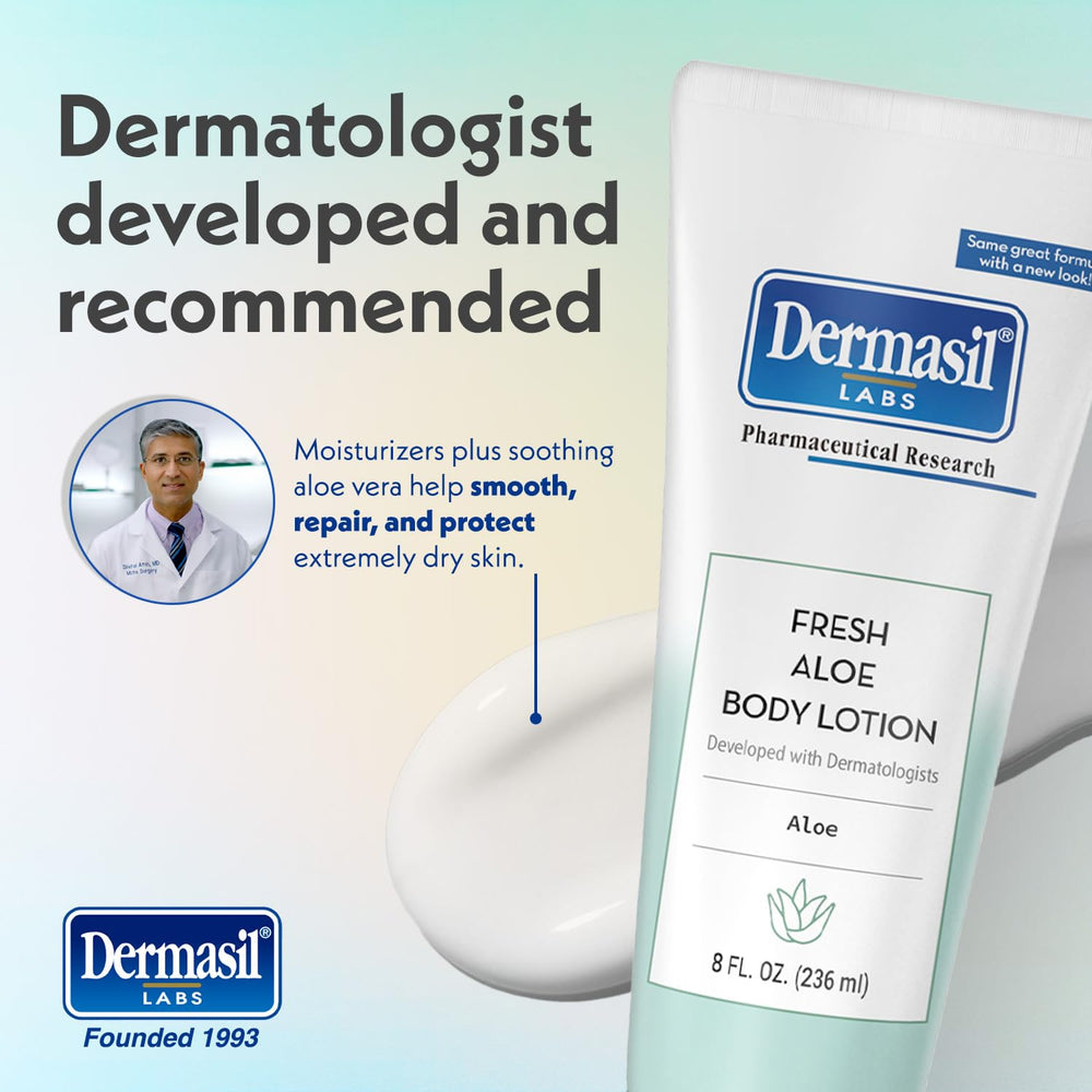 Dermasil skin application shot shows gentle daily use.