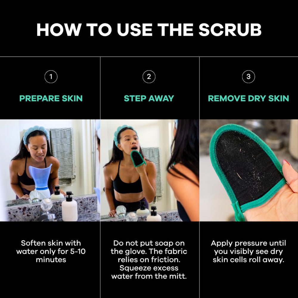 Dermasuri face-scrubber-glove-soft-texture offers spa-like exfoliation at home.