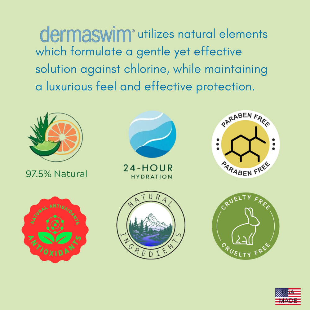 DermaSwim light citrus scent adds a refreshing pre-swim experience