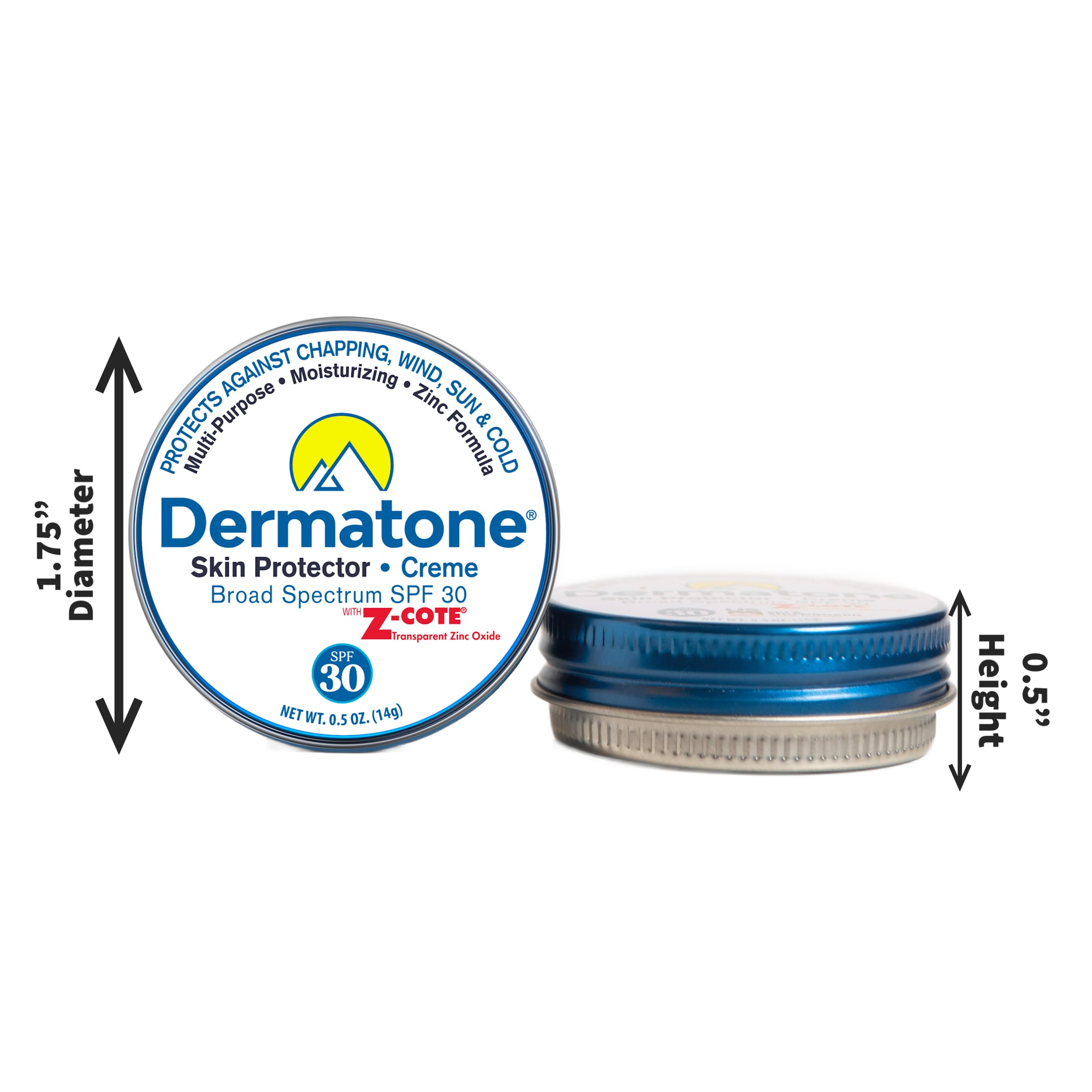 Dermatone lip-and-face protection application shows versatile use for lips and cheeks during activity.