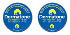 Dermatone Skin Protector Balm classic tin close-up showing lip and face protection
