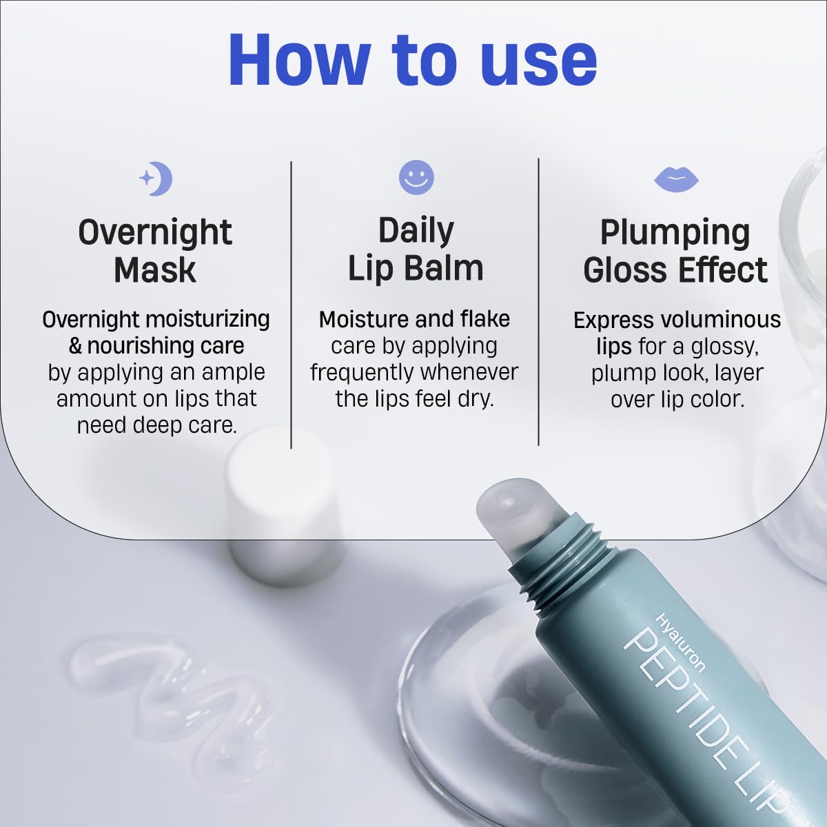 DERMATORY lip mask balm packaging-closeup emphasizes clean nourishing ingredients