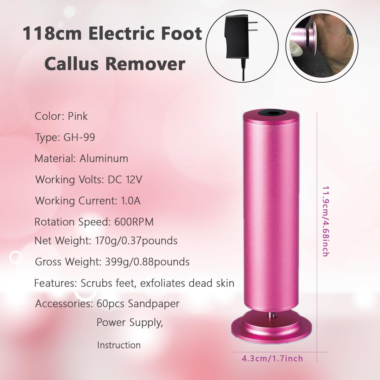Dermave adjustable-speed foot file lets you tailor power for sensitive feet