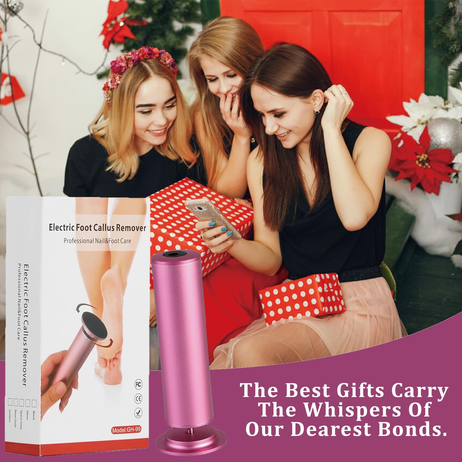 Dermave non-slip grip keeps hands secure during at-home pedicures