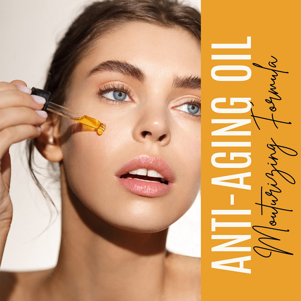 DERMAXGEN Turmeric Oil neck and eye area application for gentle care.