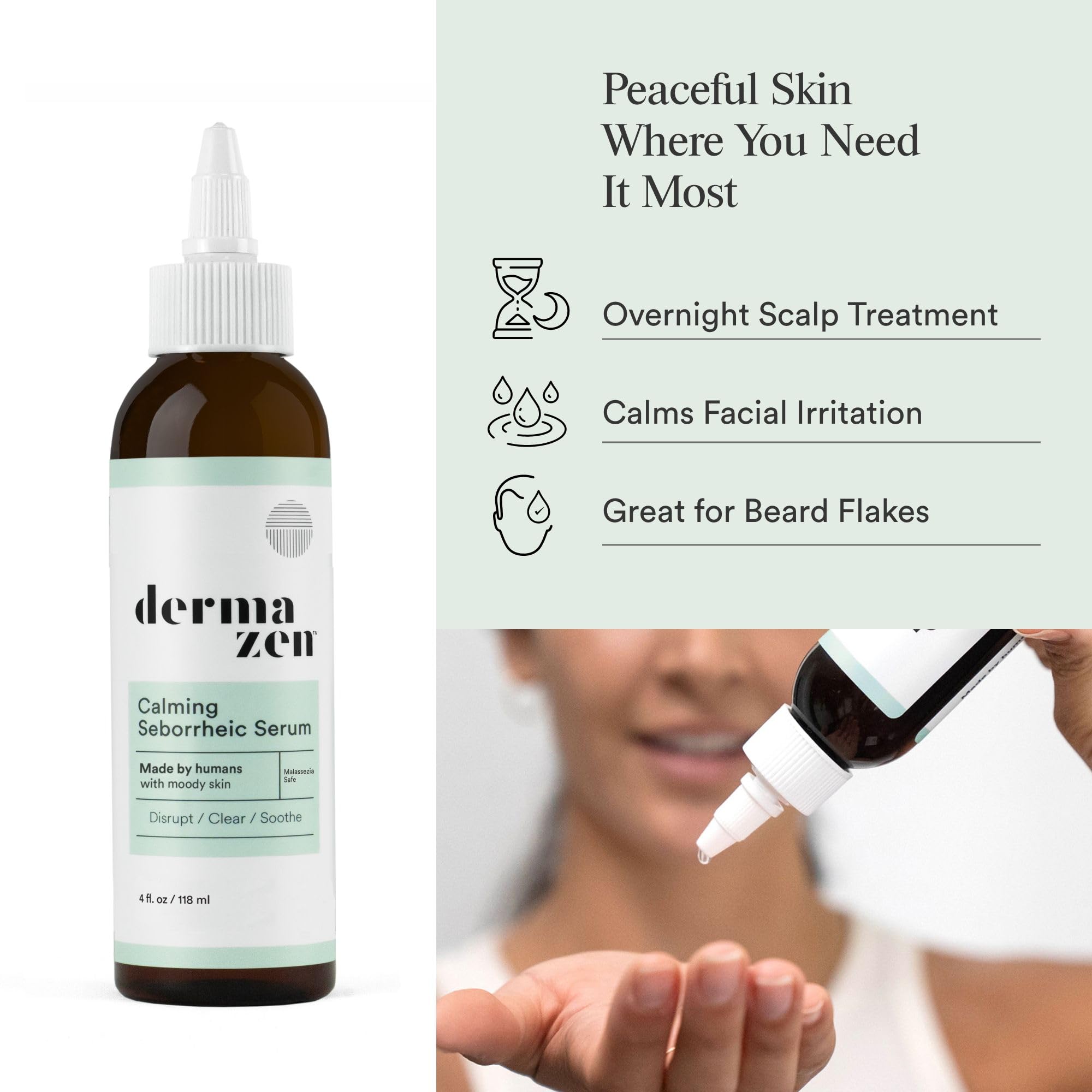 Dermazen Calming Serum in-box presentation hints at dermatologist-recommended care