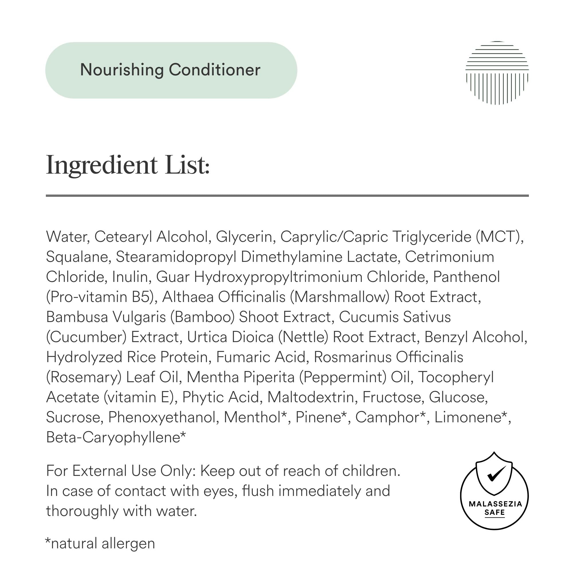 Dermazen Nourishing Conditioner application on hair ends enables detangling and smoothness