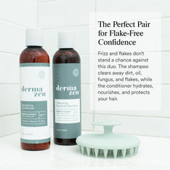 Dermazen Nourishing Conditioner ingredients featuring MCT oil and rosemary for scalp vitality