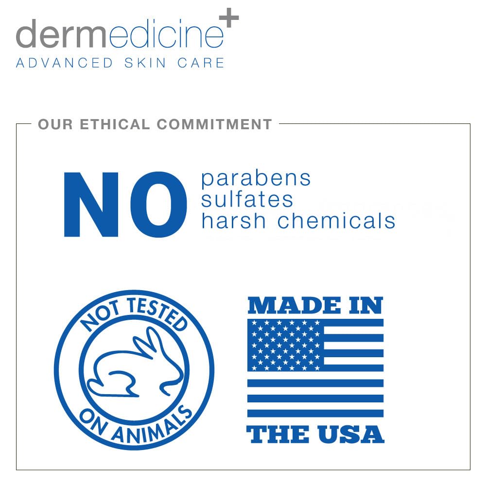 Dermedicine packaging box front showcasing premium USA-made skincare.
