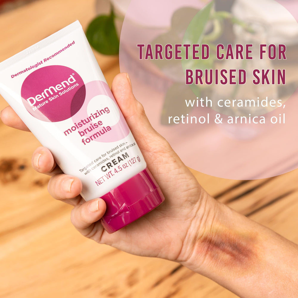 Dermend Arnica Bruise Cream texture spread highlights creamy, non-greasy absorption