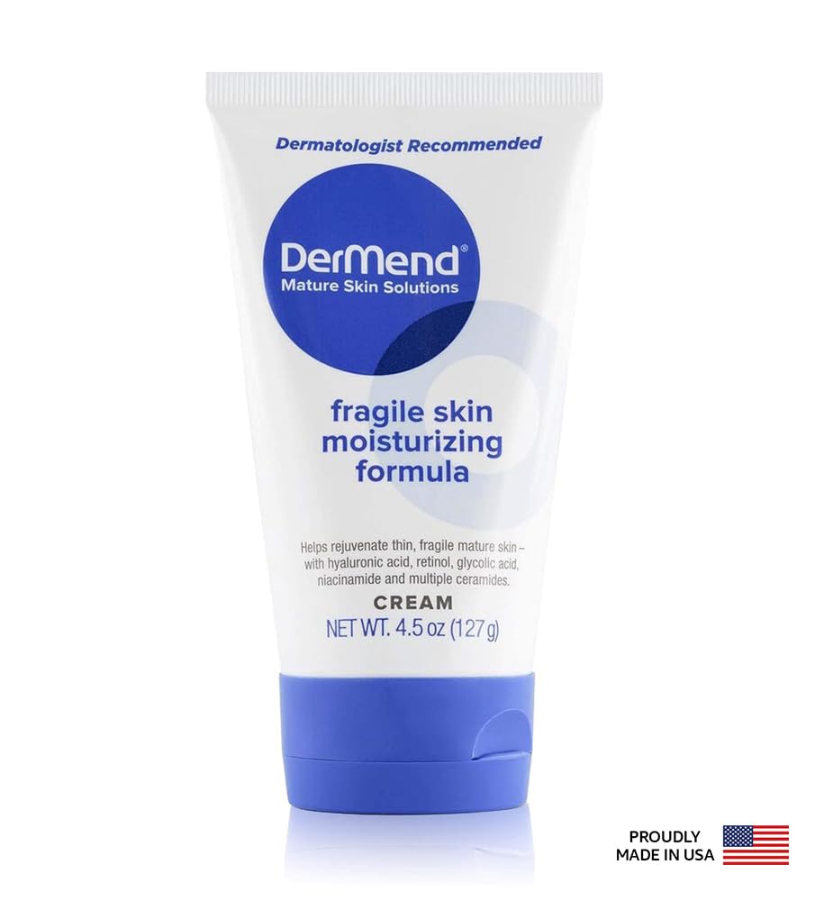 Dermend tube with label, ready for twice-daily use on face and body