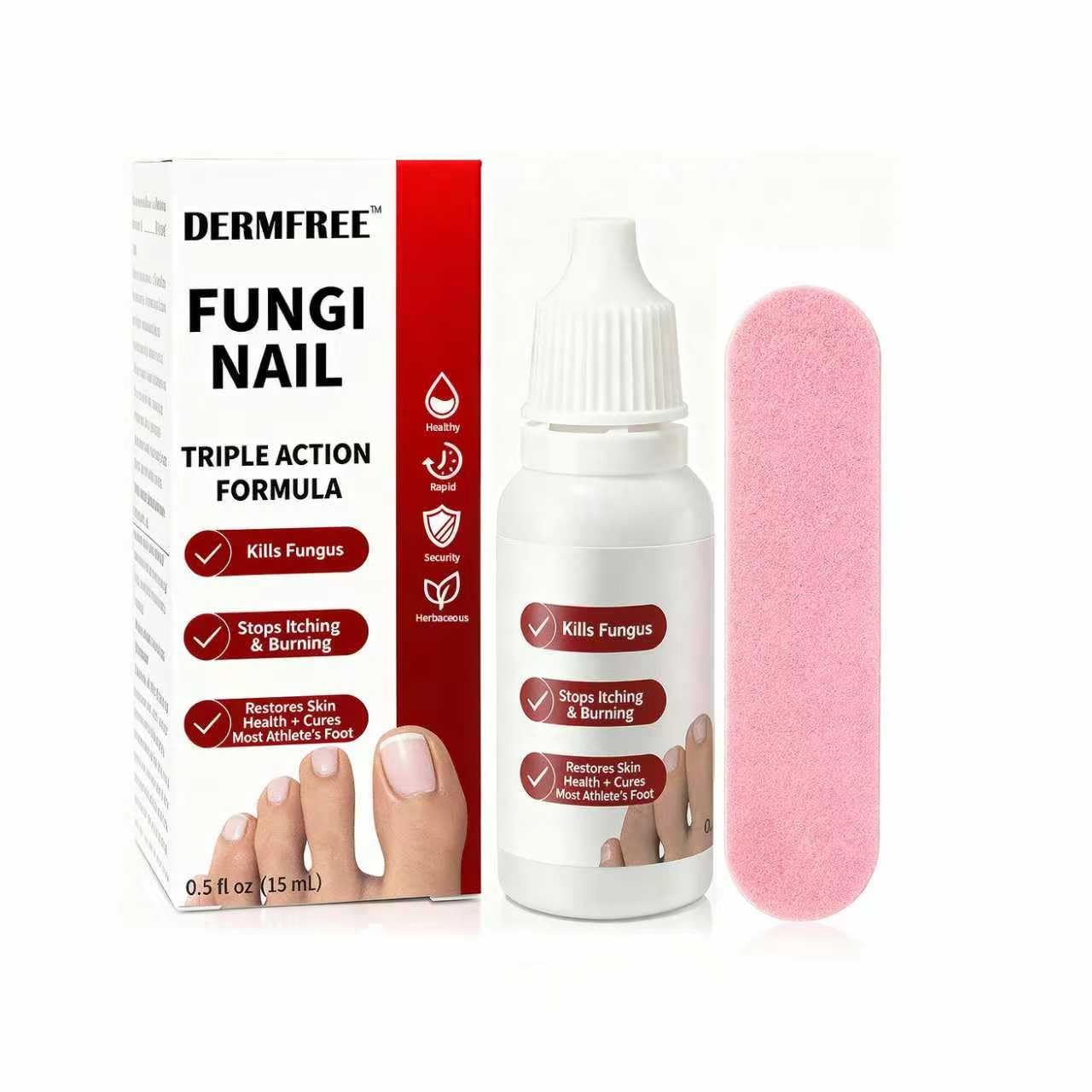 DERMFREE botella de tratamiento para uñas fúngicas, cuidado suave.