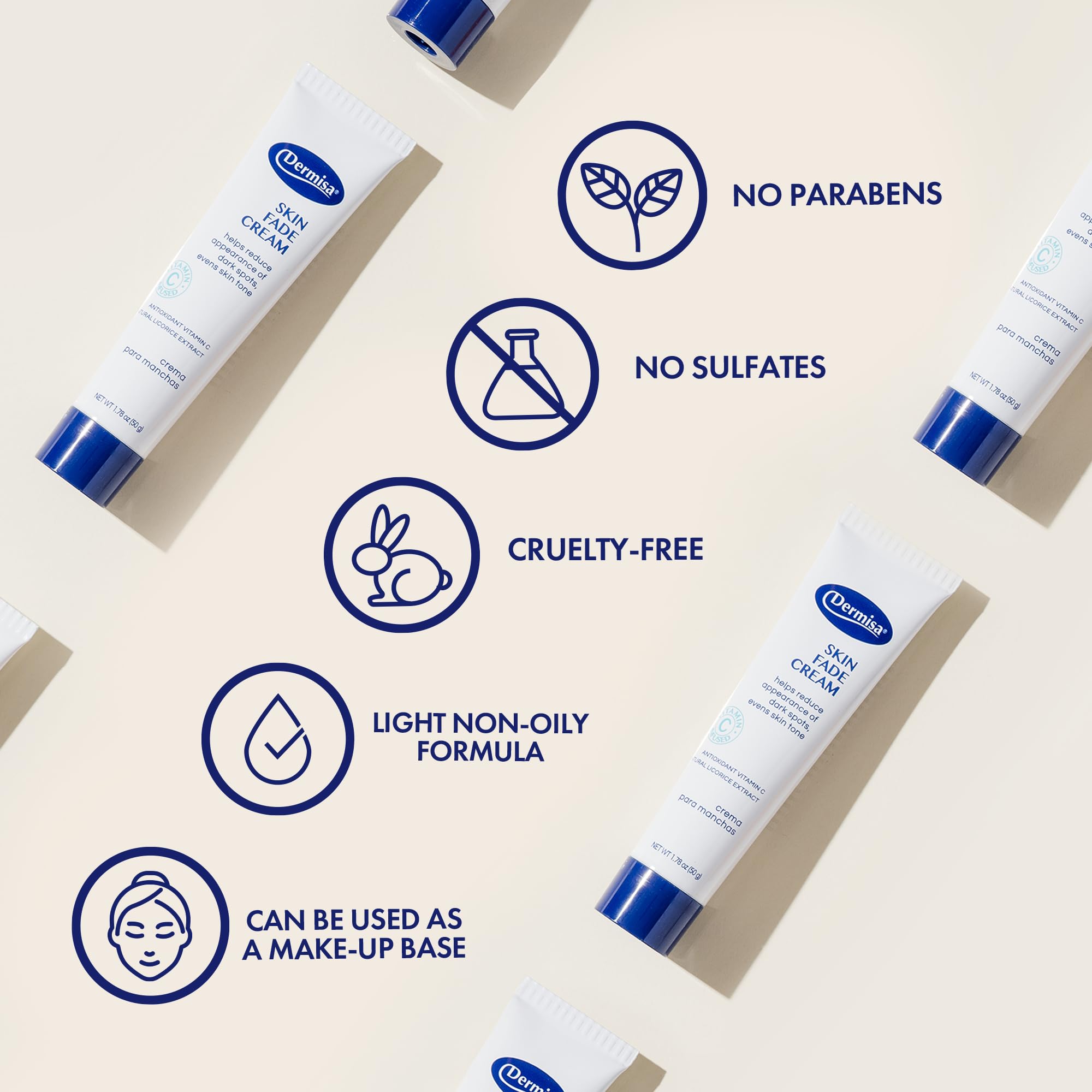 Dermisa nighttime skincare routine scene suggests easy daily application.