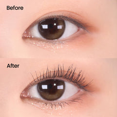 DERMALOGY NEOGEN Extra Slim Maxicara lash curl demonstration with lifted lashes.