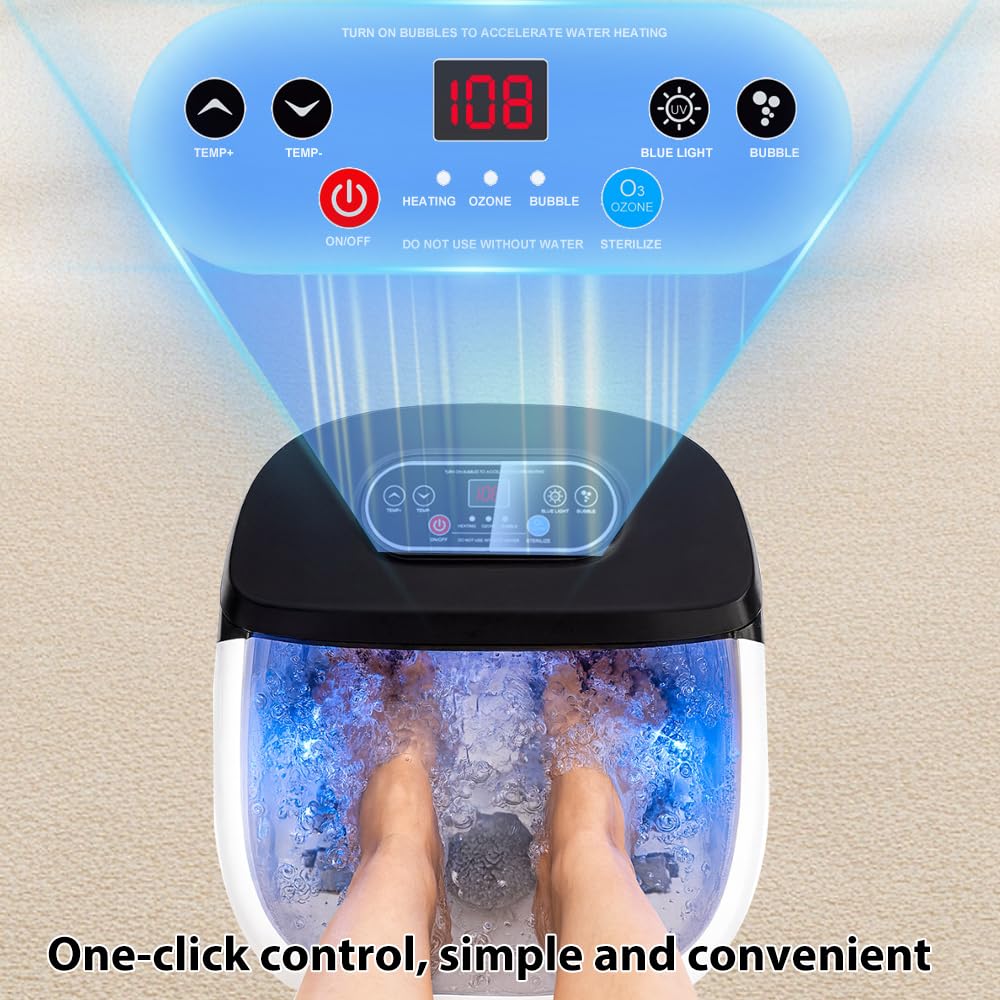 DermoPrime foot spa temperature control for customizable soaking