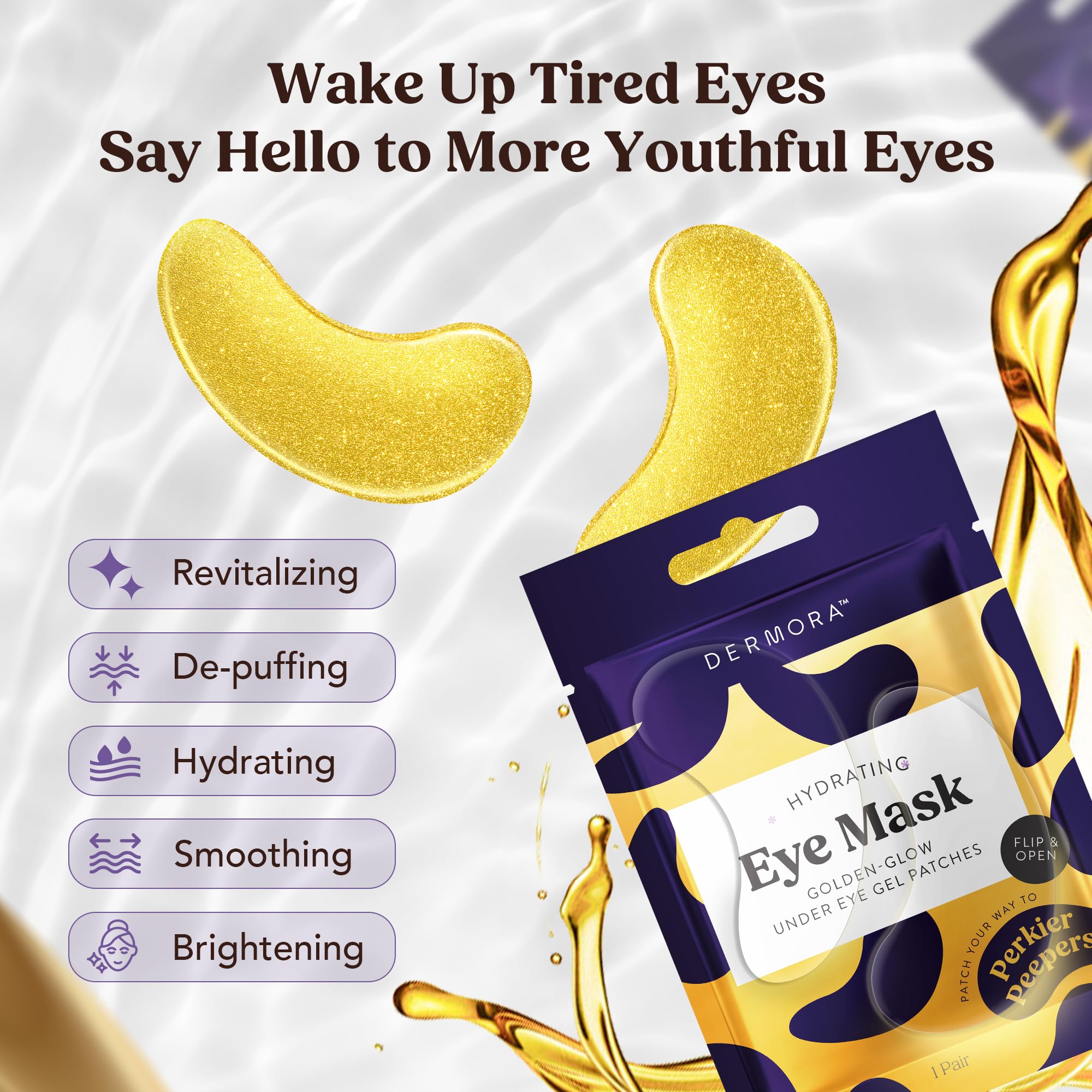 DERMORA eye patches help reduce fine lines and wrinkles.