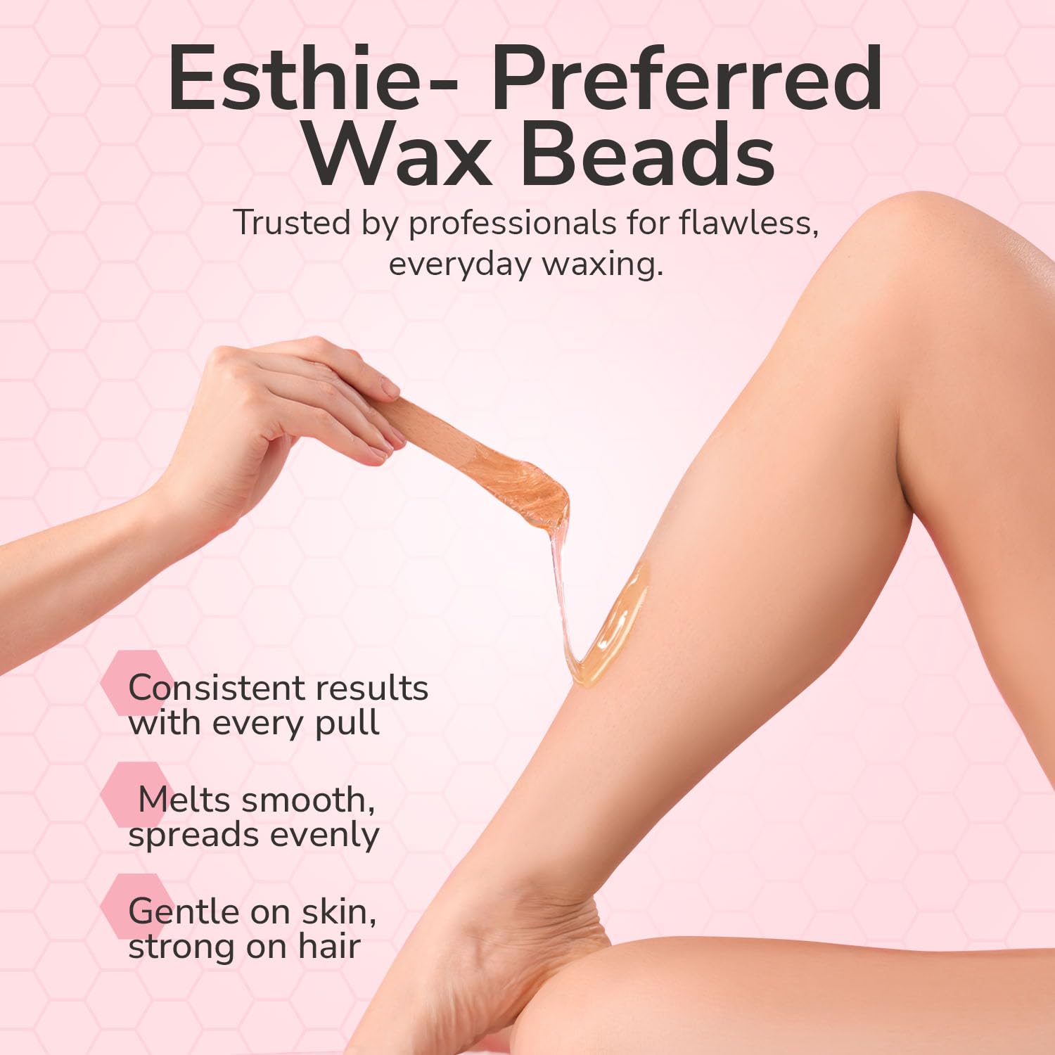 Dermwax WAXXED Honeyed Hard Wax Beads clean removal with low residue