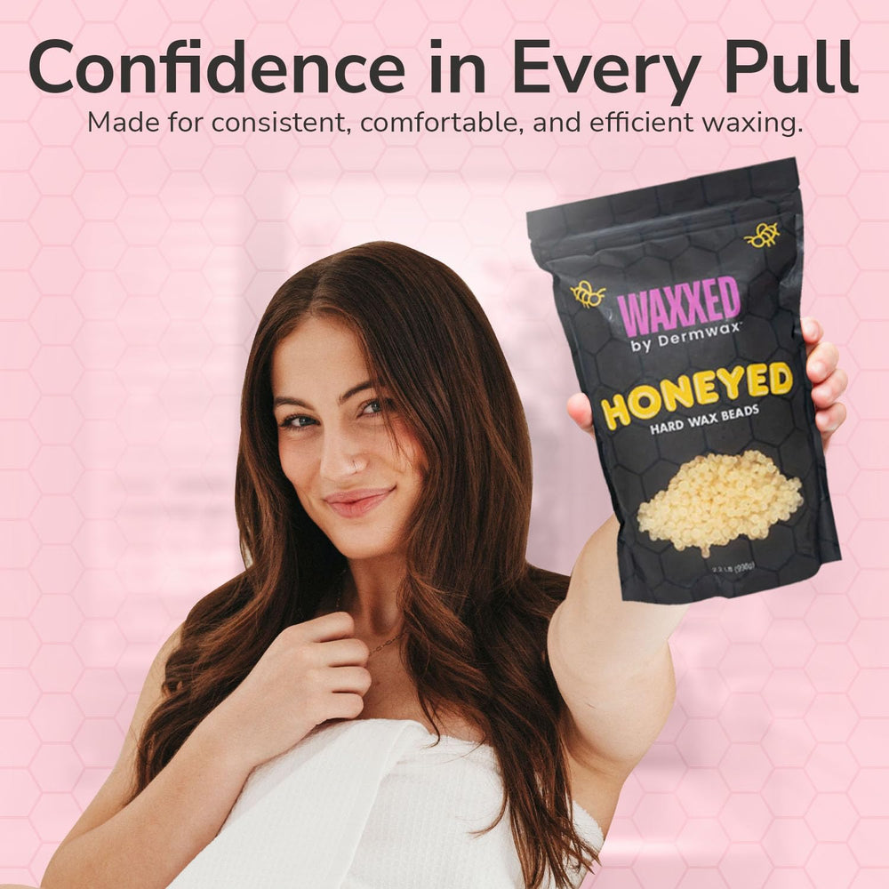 Dermwax WAXXED Honeyed Hard Wax Beads professional-use friendly for training and salons