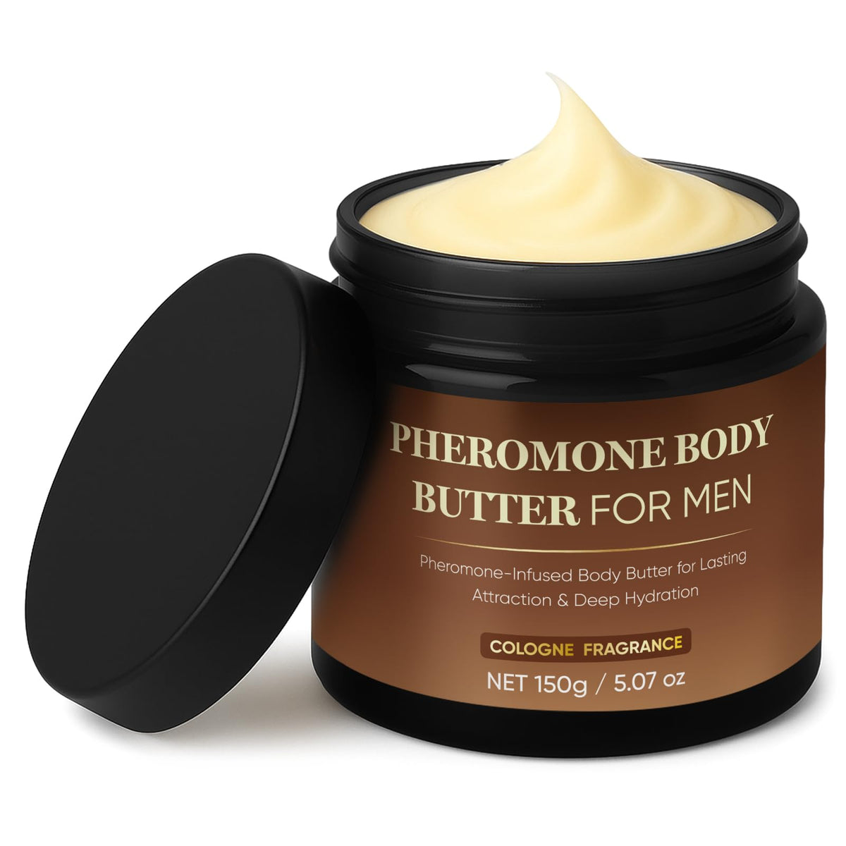 Derperzi pheromone body butter packaging demonstrates premium masculine care for daily routines.