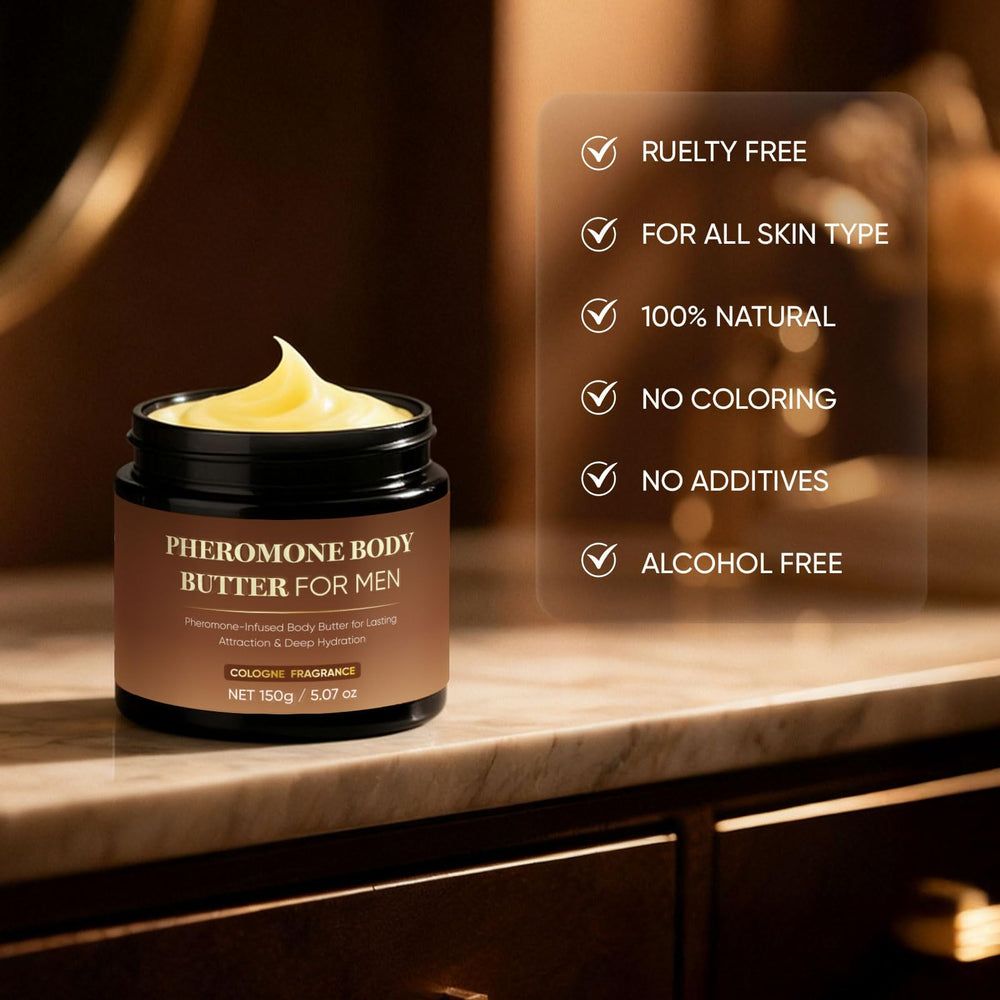 Derperzi travel-packaging pheromone butter fits gym and travel easily.
