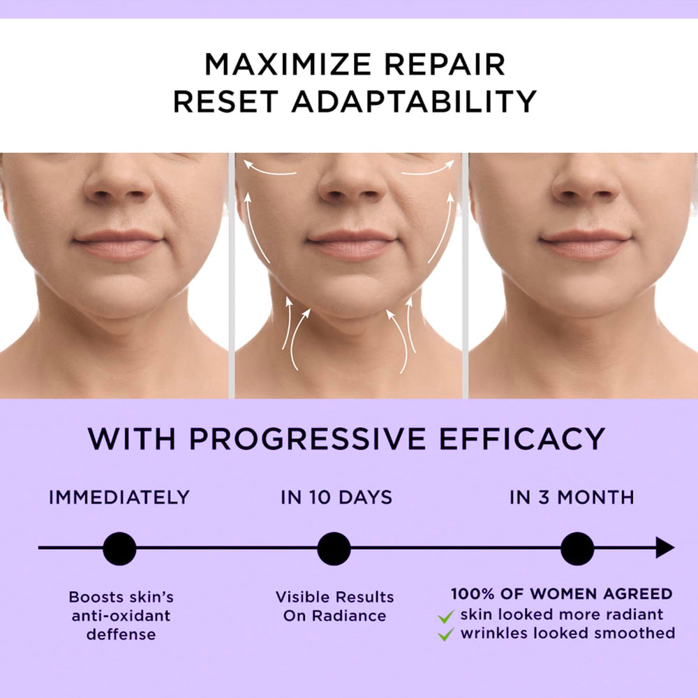 DERPHEA neck-firming cream application shows easy massage for rejuvenated skin.