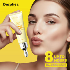 DERPHEA beef tallow lip balm close-up with shea butter highlights nourishing feel.