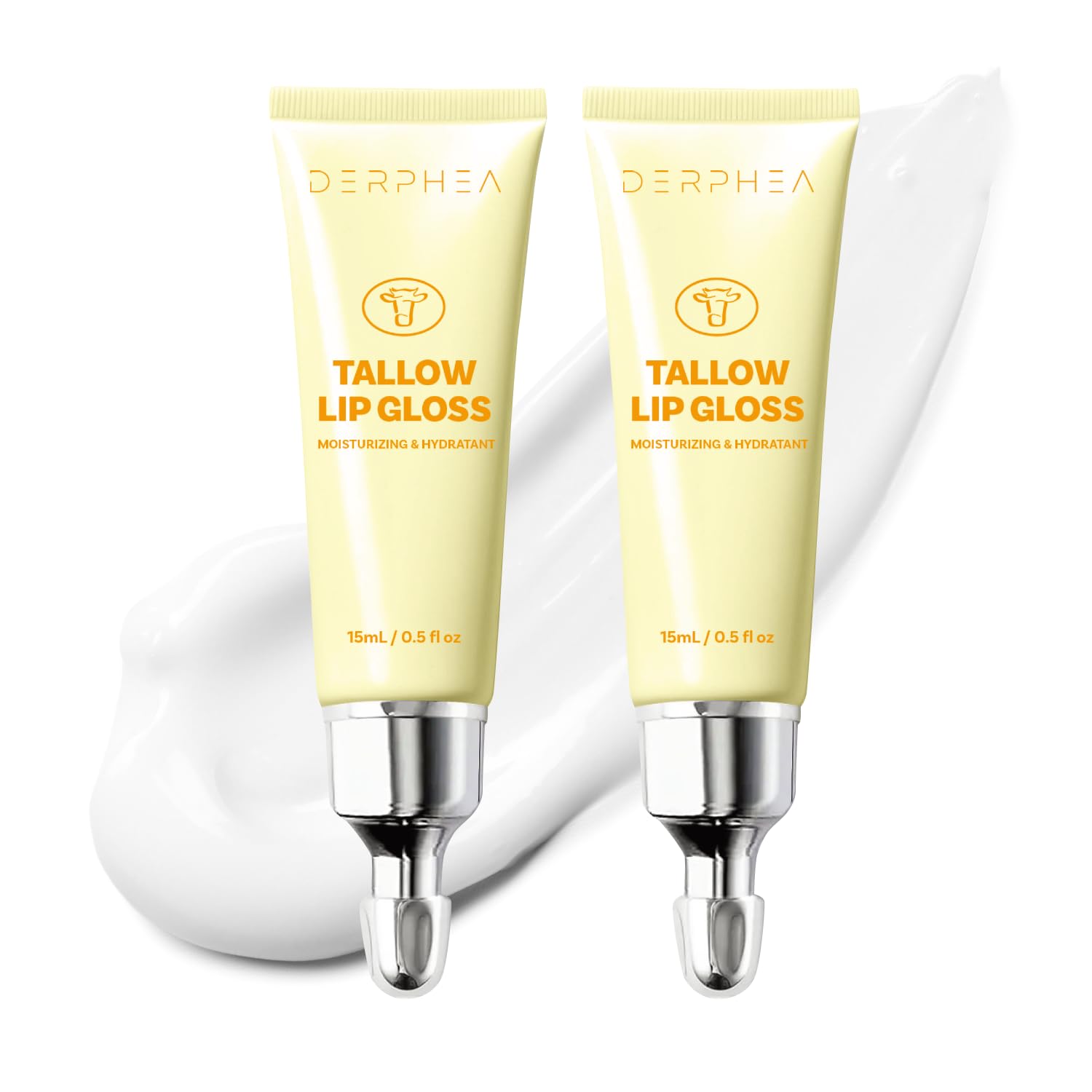 DERPHEA beef tallow lip balm tubes provide day and night hydration for soft lips.