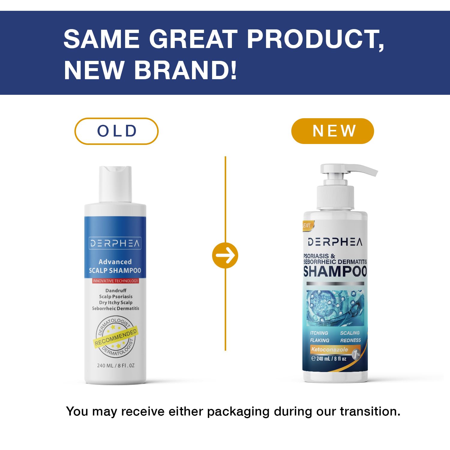 DERPHEA psoriasis shampoo safe for color-treated hair and all types