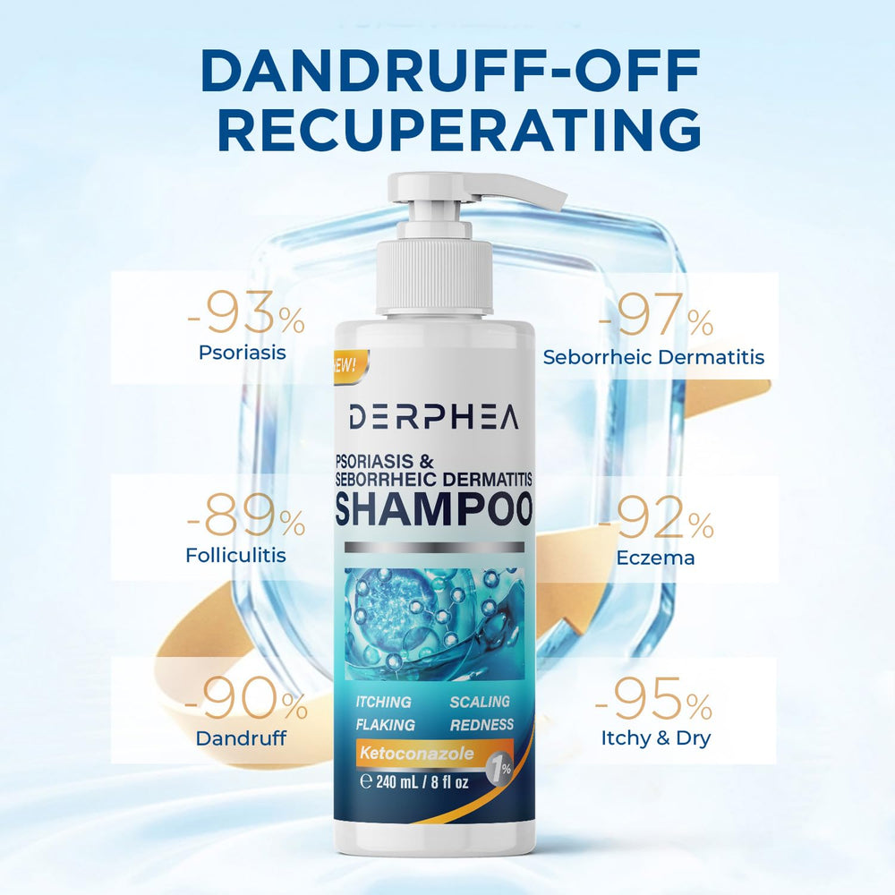 DERPHEA psoriasis shampoo scalp-care routine supports calm scalp