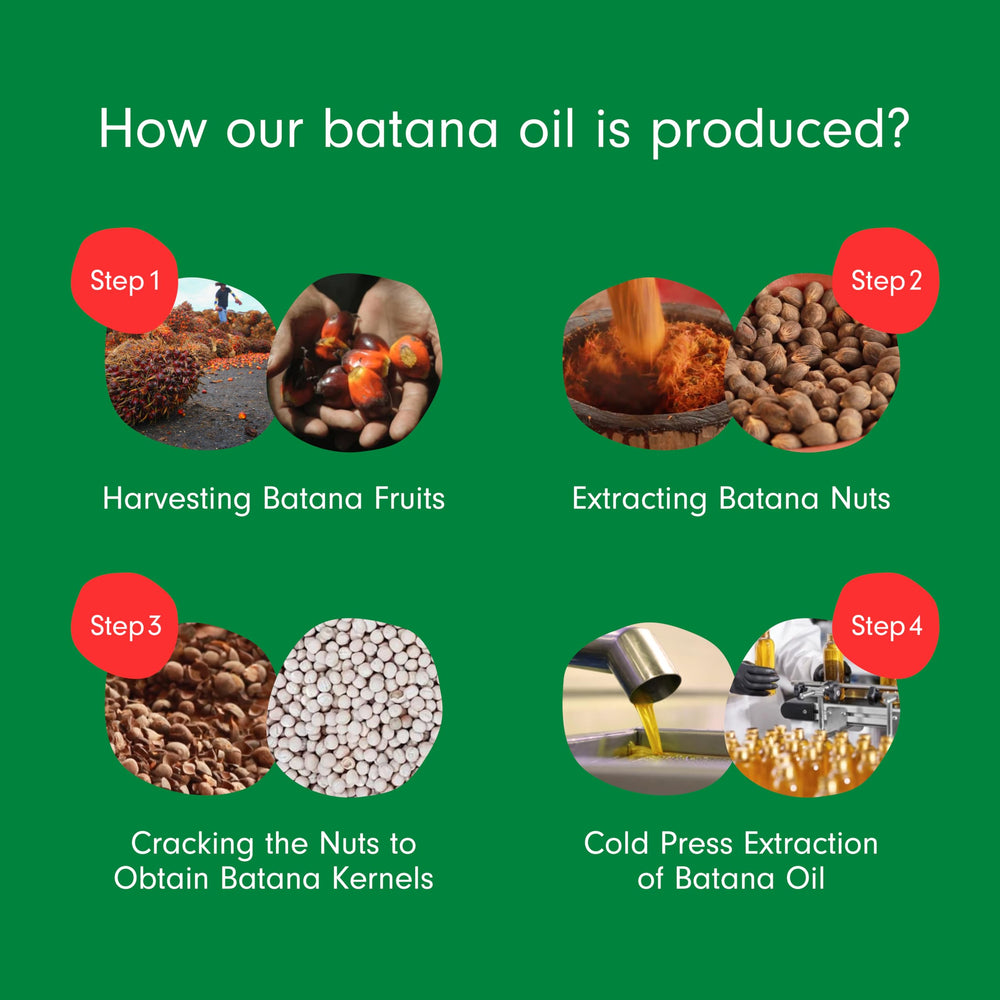 Dersie Batana Oil on hair-care routine illustrates moisturizing shine and manageability.